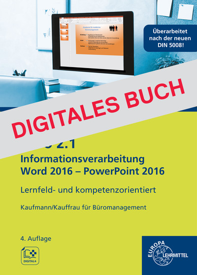 [Cover] Büro 2.1, Informationsverarbeitung Word 2016/PP 2016 - Digitales Buch