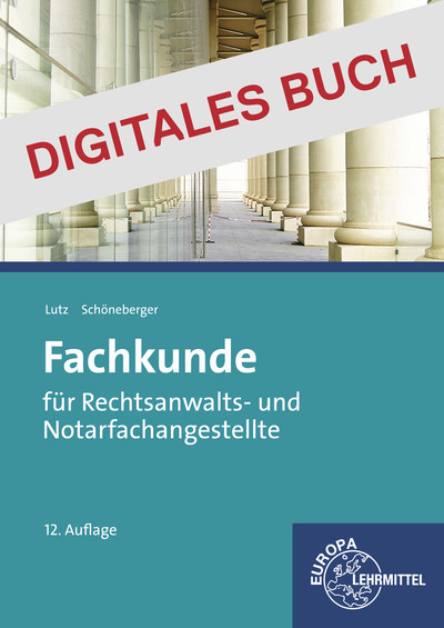 [Cover] Fachkunde Rechtsanwalts- und Notarfachangestellte - Digitales Buch