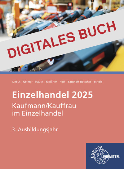 [Cover] Einzelhandel 2025, 3. Ausbildungsjahr - Digitales Buch