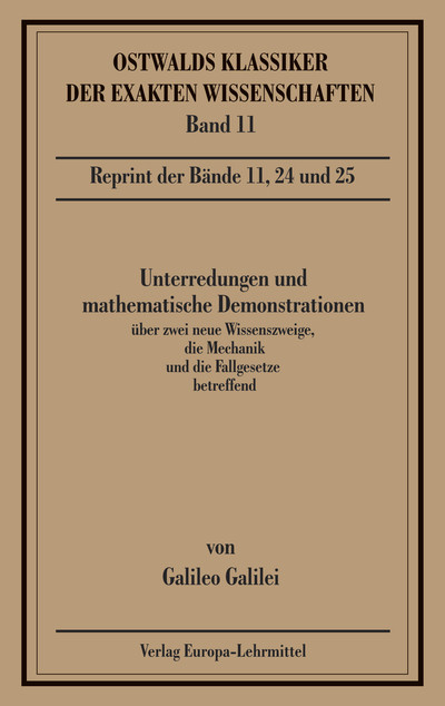 [Cover] Unterredungen und mathematische Demonstrationen (Galilei)