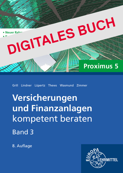 [Cover] Versicherungen und Finanzanlagen, Band 3, Proximus 5 - Digitales Buch