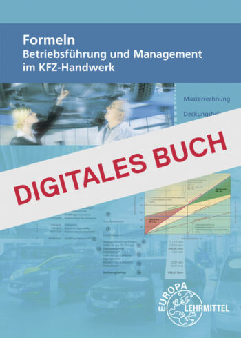 [Cover] Formeln Betriebsführung und Management im KFZ-Handwerk - Digitales Buch