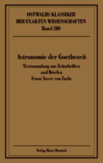 [Cover] Astronomie der Goethezeit (Zach)