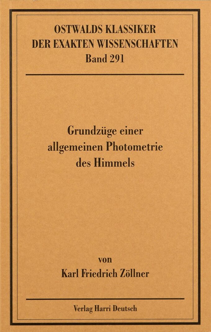 [Cover] Grundzüge einer allgemeinen Photometrie des Himmels (Zöllner)