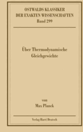 [Cover] Über Thermodynamische Gleichgewichte (Planck)