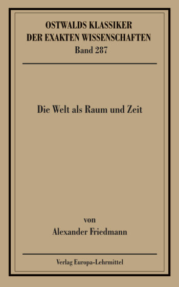 [Cover] Die Welt als Raum und Zeit (Friedmann)