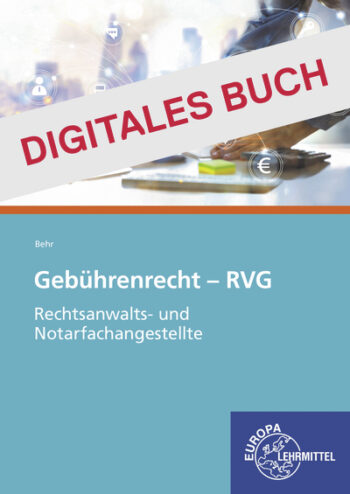 [Cover] Gebührenrecht für Rechtsanwaltsfachangestellte (fachdidaktisch) - Digitales Buch