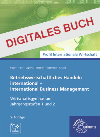 [Cover] Betriebswirtsch. Handeln international - International Business M. Digit. Buch