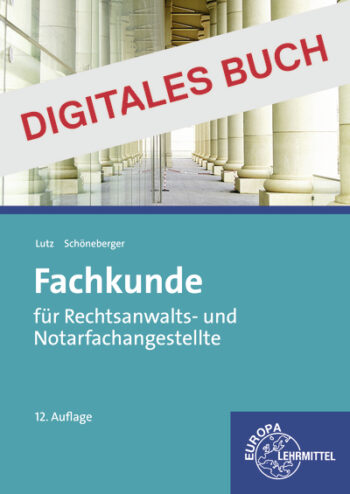 [Cover] Fachkunde Rechtsanwalts- und Notarfachangestellte - Digitales Buch