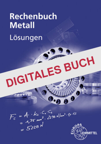 [Cover] Löser zum Rechenbuch Metall Digitales Buch
