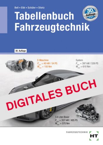 [Cover] Tabellenbuch Fahrzeugtechnik - Digitales Buch
